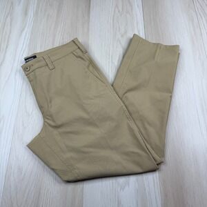Bluffworks Ascender Mens Khaki Flat Front Tailored Fit Chino Pants Size 32x32